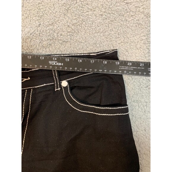 Women's Black and White U-51 Authentic Denim Shorts 5 Pocket Design Buttons - Picture 7 of 11